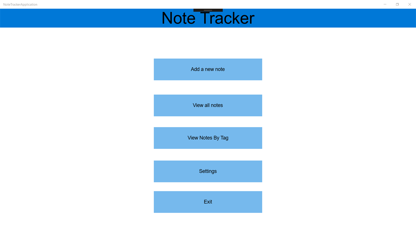 #1. NoteTrackerApplication (Windows) Göre: Tim_Cassidy