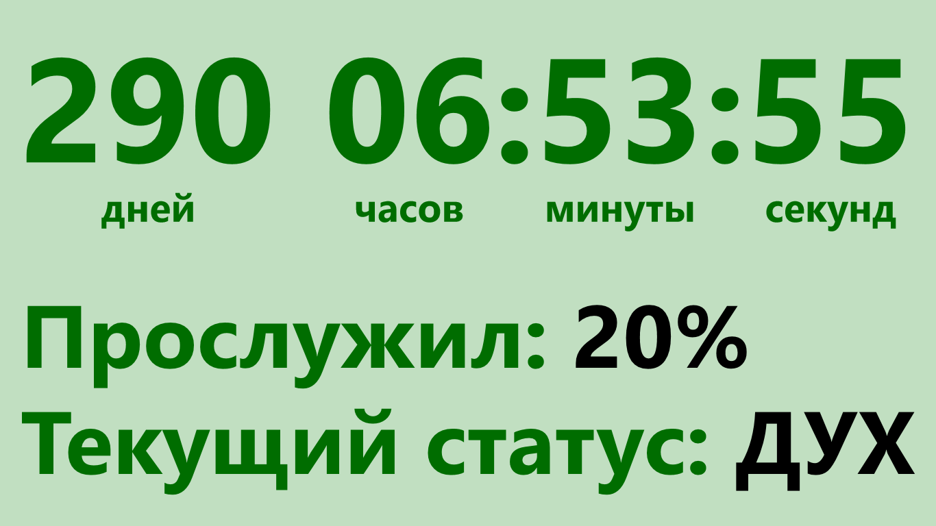 Даты до дембеля названия