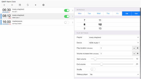 QNAP Alarm Clock Screenshots 2
