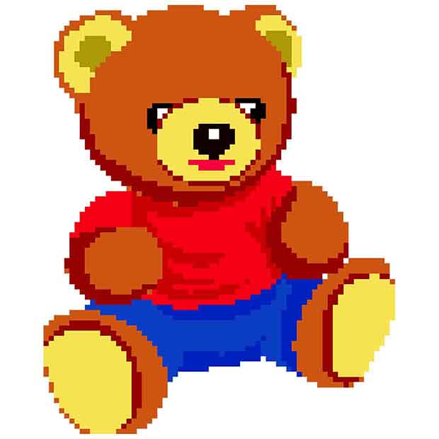 Toys Color By Number: Pixel Art, Sandbox Coloring Book