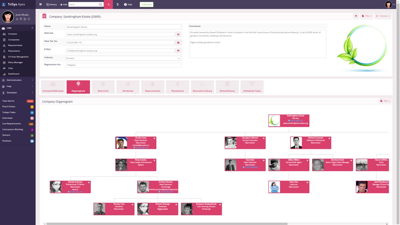#4. TriSys Apex Recruitment CRM (Windows) 由: TriSys Business Software