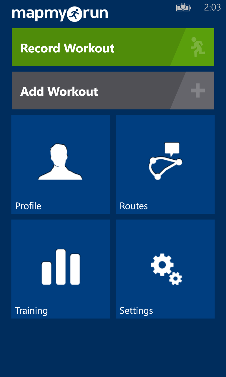 MapMyRUN for Windows 10 Mobile