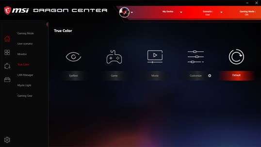 MSI Dragon Center screenshot 4