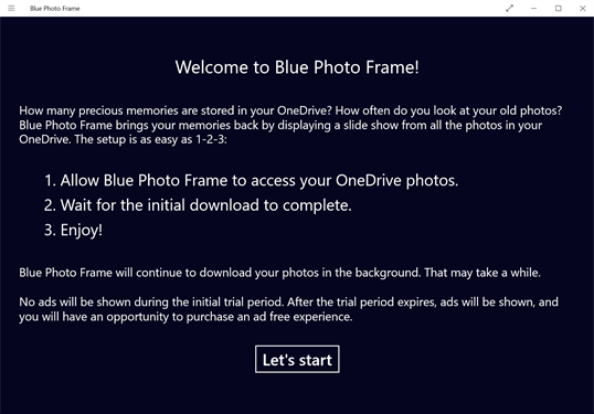 Blue Photo Frame screenshot 2