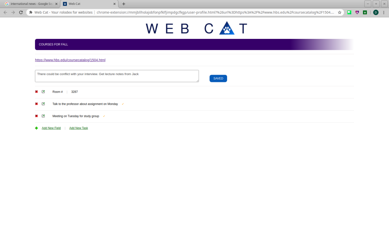 Web Cat - Your rolodex for websites
