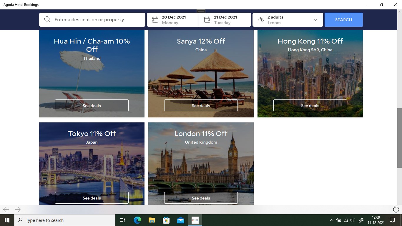 Agoda Front Page (Redesigned)