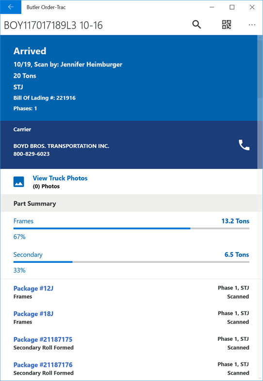 #3. Butler Order-Trac (Windows) Podle: BlueScope Buildings North America, Inc.