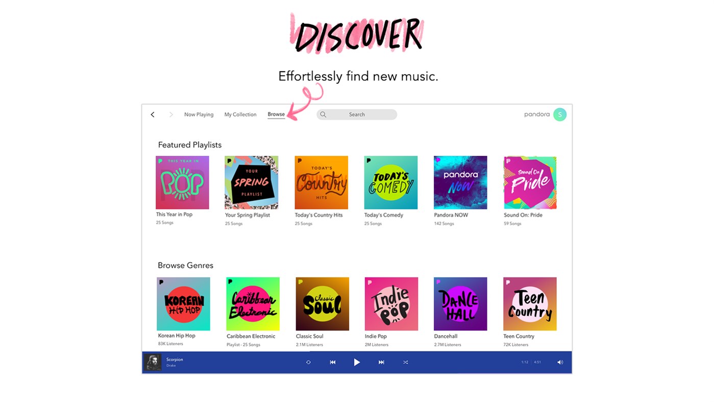 #2. Pandora (Windows) Által: Pandora Media Inc