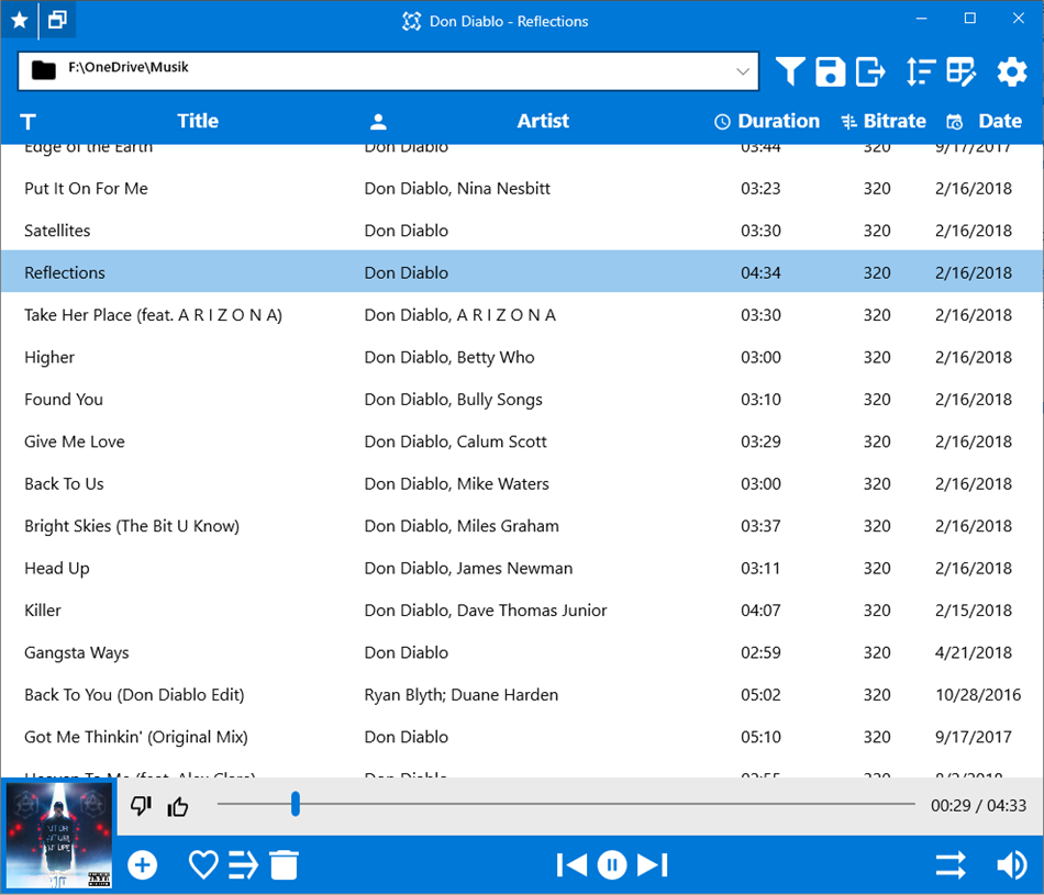 REAL Shuffle Player - Audio & Music Player (Windows) Podle: HIG Studio