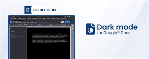 Dark mode for Google™ docs marquee promo image