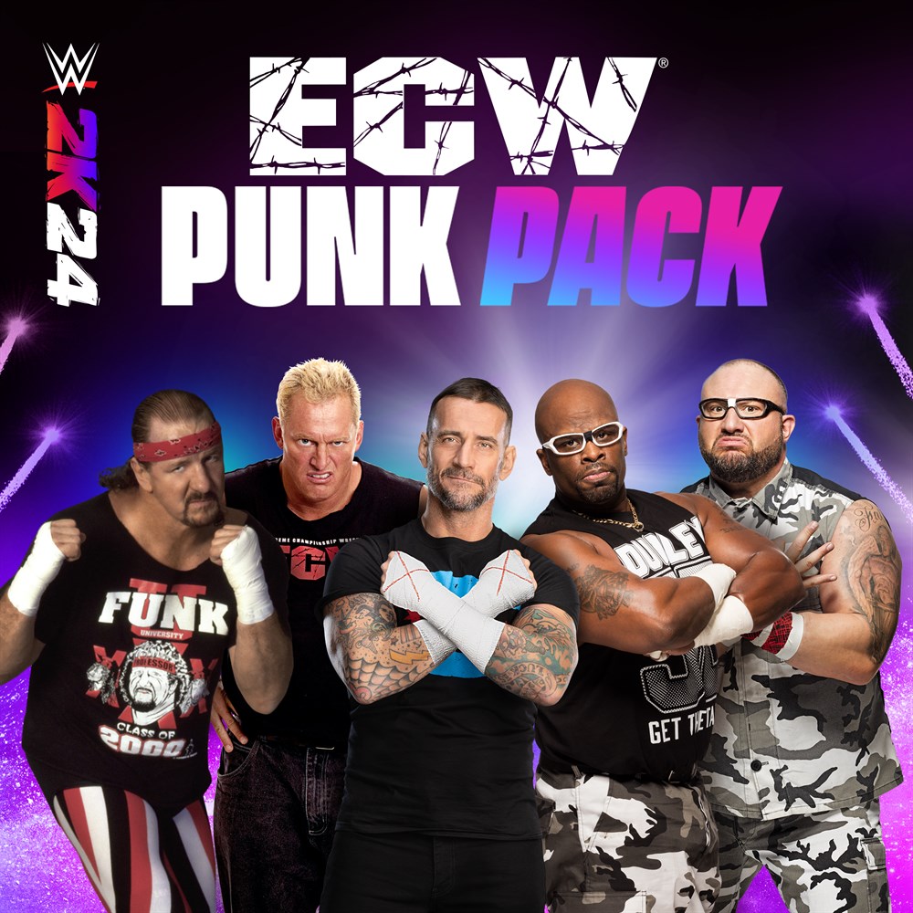 WWE 2K24 ECW Punk Pack cover art (full size)