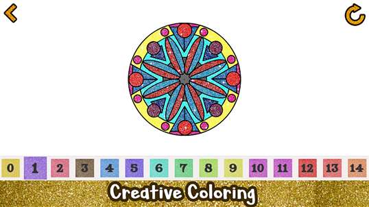 Glitter Color by Number - Adult Coloring Book screenshot 2