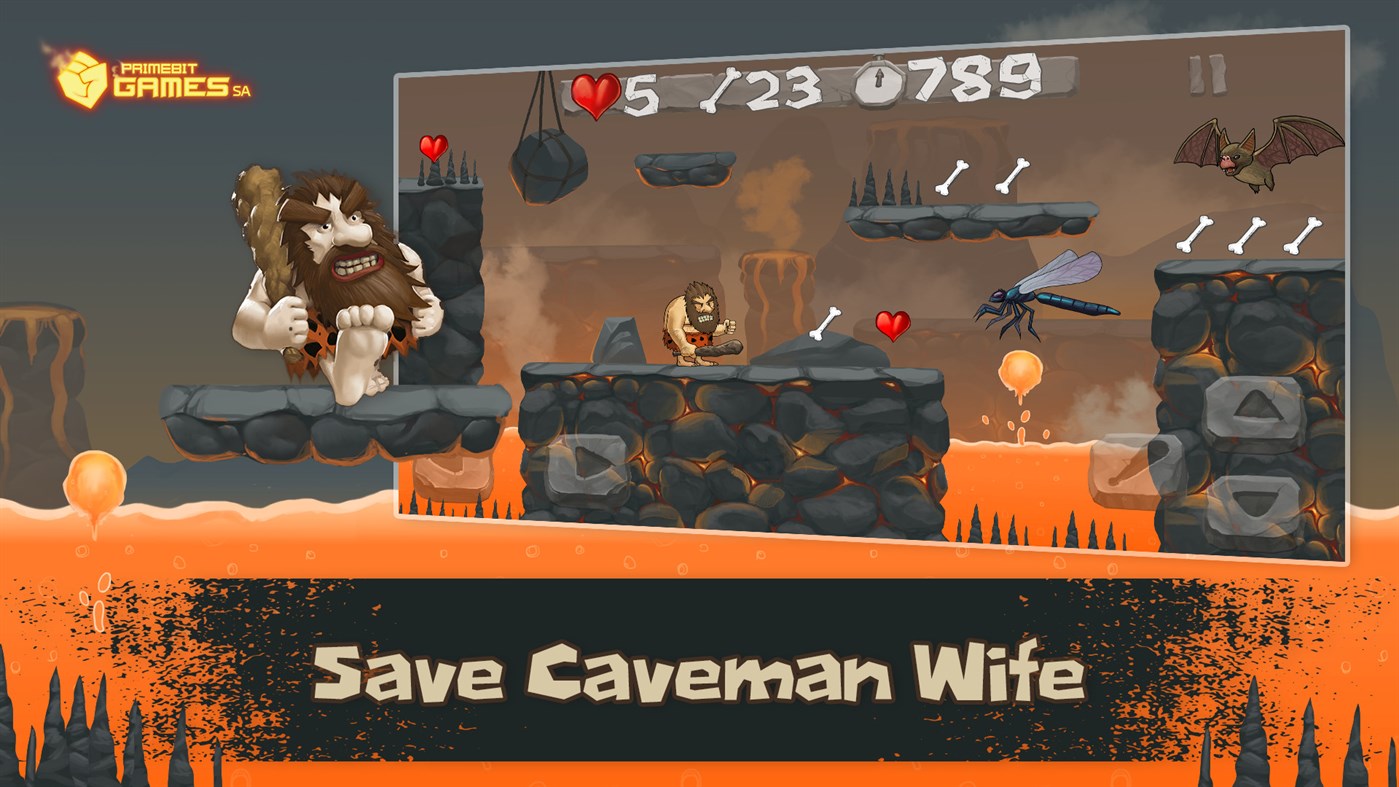 #3. Caveman Chuck: Prehistoric Adventure (Windows) 由: Prime Bit Games SA