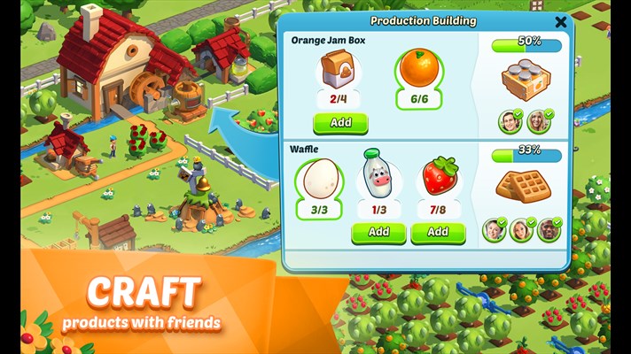Screenshot: CRAFT products with friends