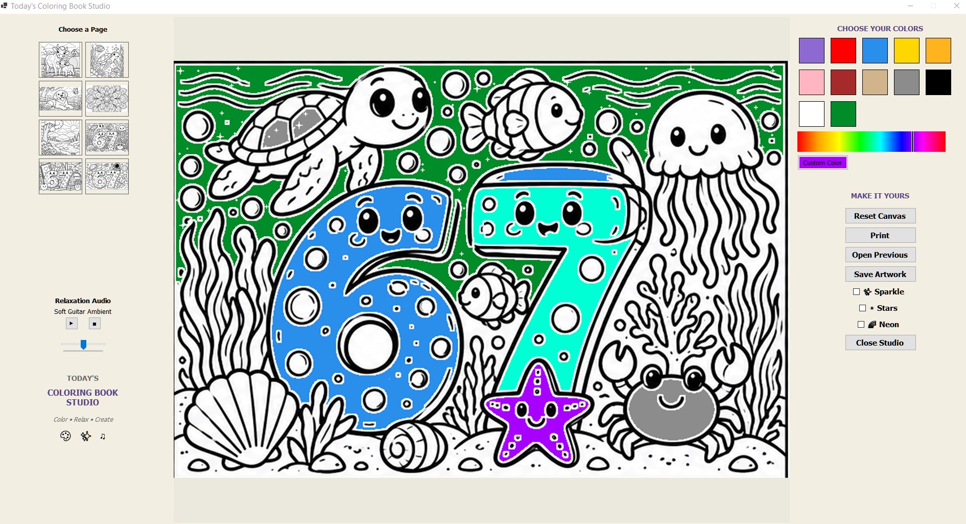 Today’s Coloring Book Studio screenshot