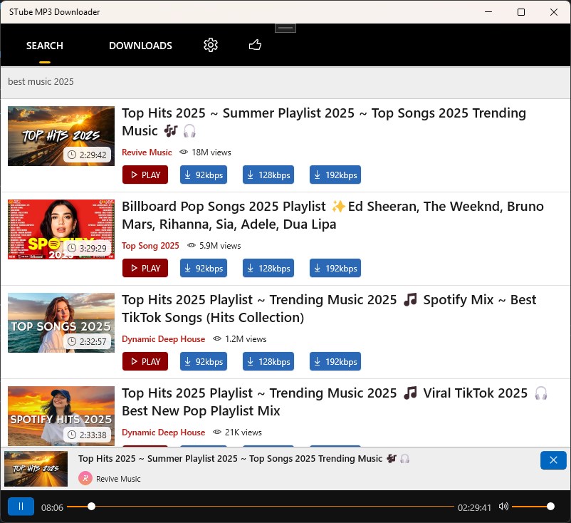 STube MP3 Downloader screenshot
