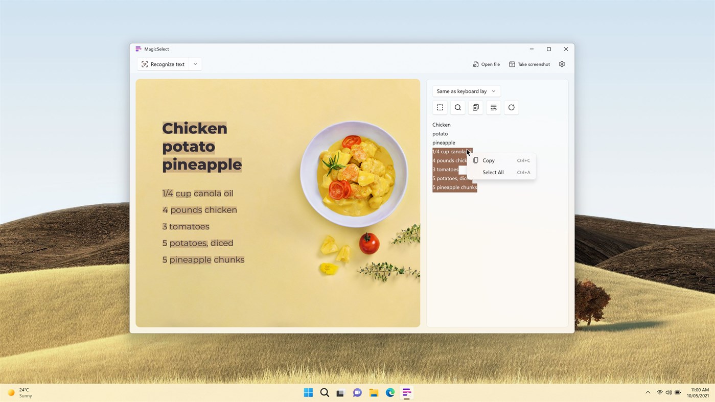#1. MagicSelect: Copy text from images (Windows) De: Aleksandr Maslov