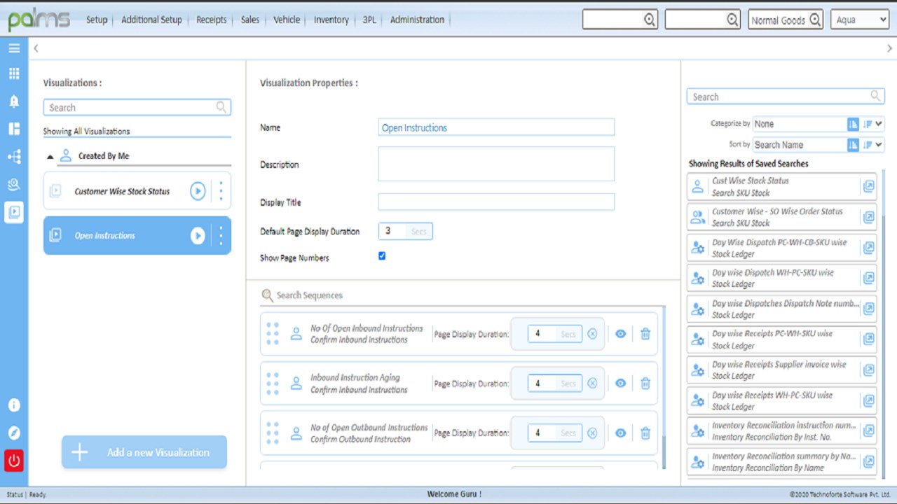 Snapshot 2 of PALMS Smart Warehouse Management System