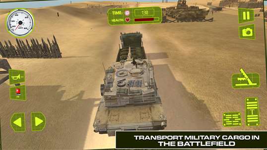 Army War Truck Transporter - Military Driving Sim screenshot 2