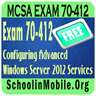 MCSA Windows Server 2012 Services Exam 70-412 FREE