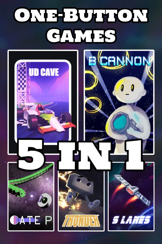 Boxaufnahme von One Button Games 5-in-1 (Xbox Series)