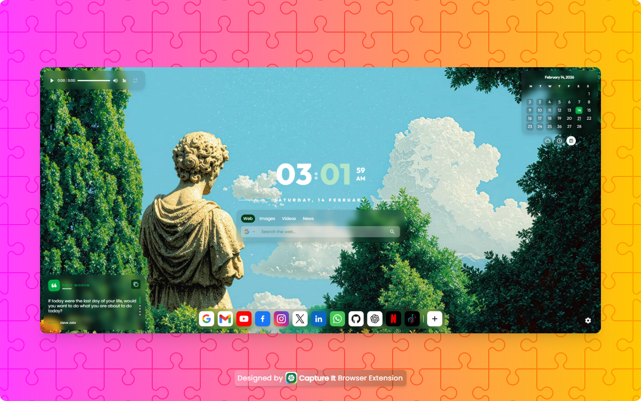 Glossy New Tab - Say Goodbye to Boring Tabs