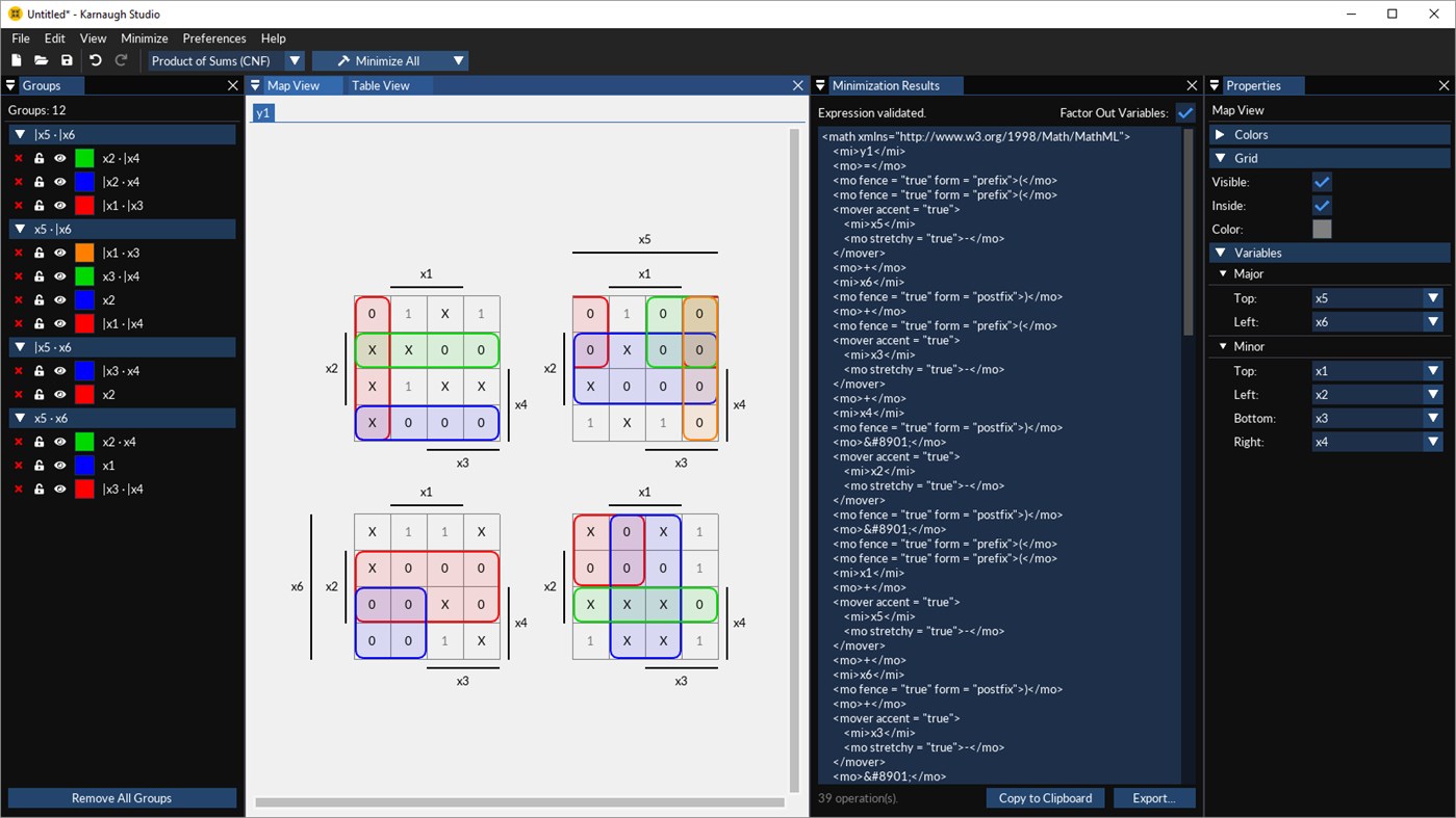 #2. Karnaugh Studio (Windows) Por: Daniel Ševčík