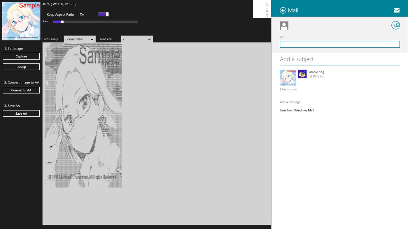 #4. Simple Ascii Art Camera (Windows) Oleh: ‪akihiro-i.net‬