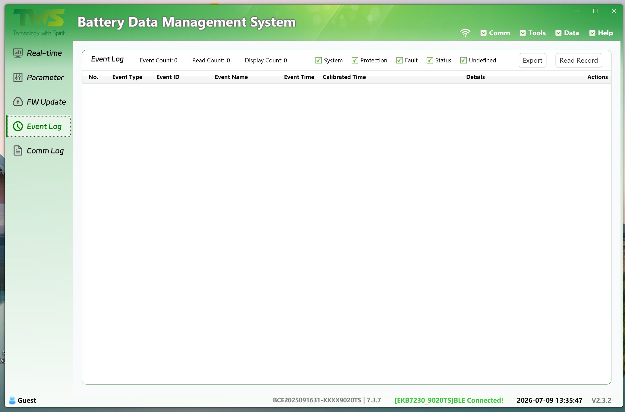 BMS Monitor screenshot