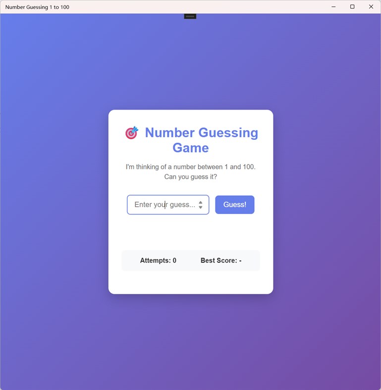 #3. Number Guessing 1 to 100 (Windows) 由: RollerNiGi