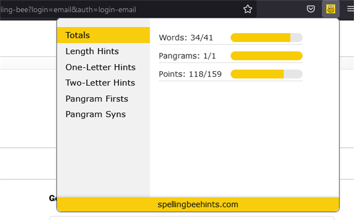 Spelling Bee Hints