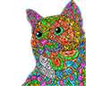 Cats Glitter Color by Number - Animals Coloring Book