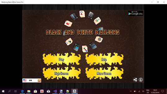 Mahjong Black White Game Pro screenshot 1