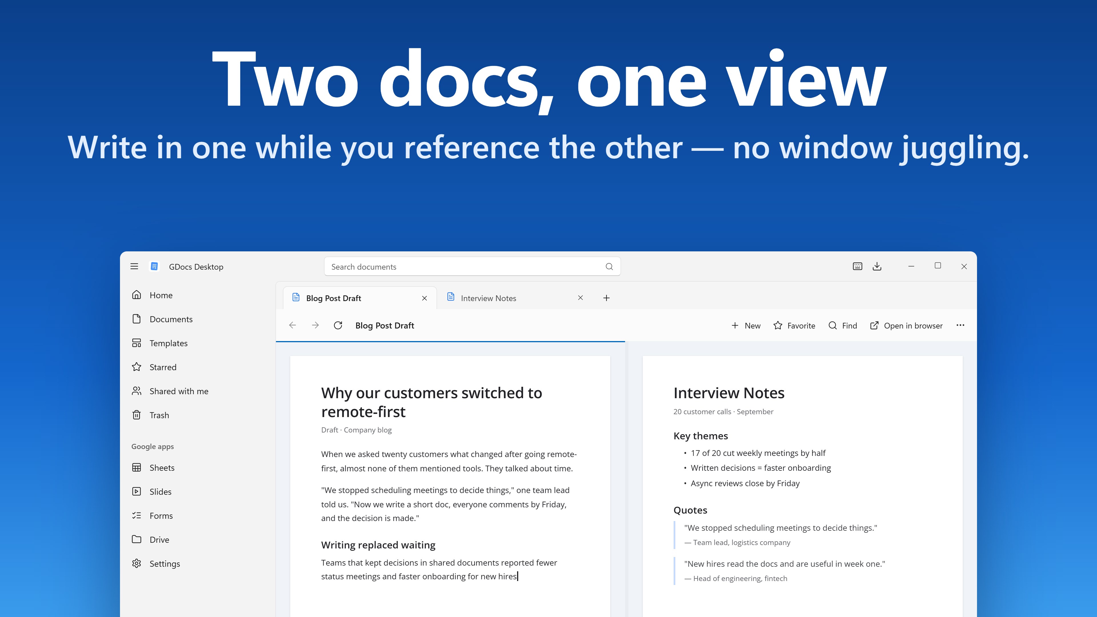 GDocs Desktop screenshot
