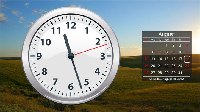 how to get an analog clock on windows 10 desktop