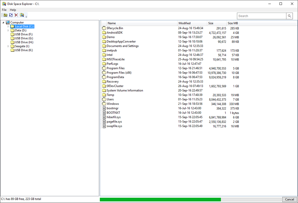 Disk Space Explorer (Windows) 由: paul.tallett