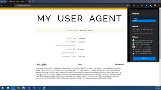User Agents for Microsoft Edge screenshot 5
