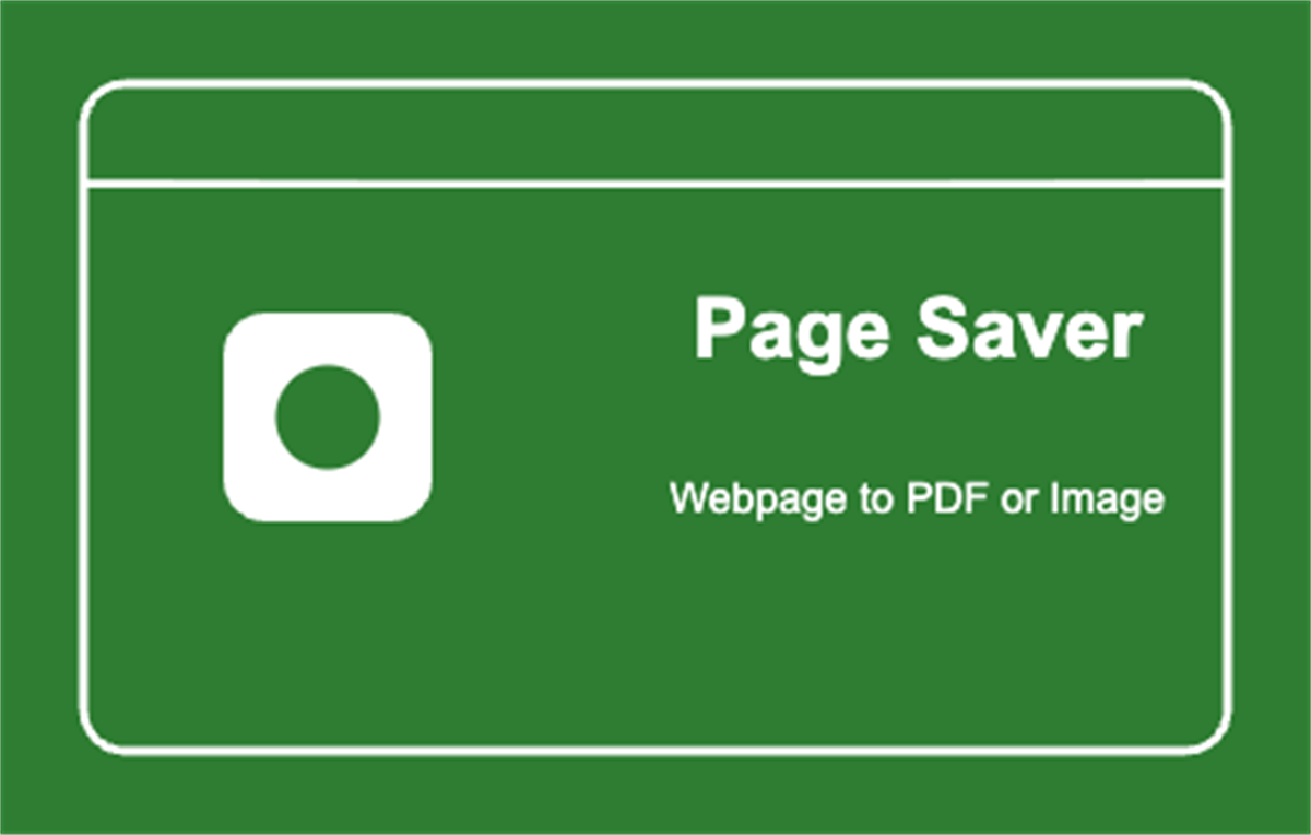 PageSaver - Webpage to PDF or Image