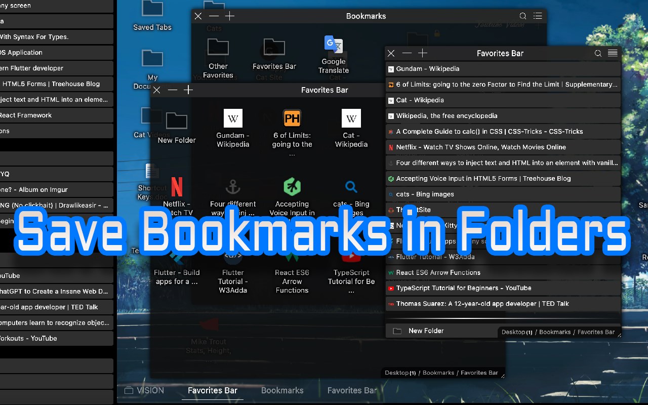 VisiOS - Tab / Bookmark Manager OS