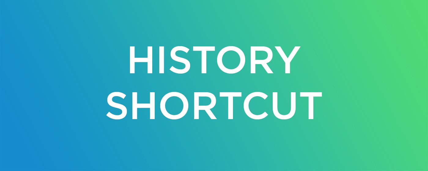 History Shortcut marquee promo image