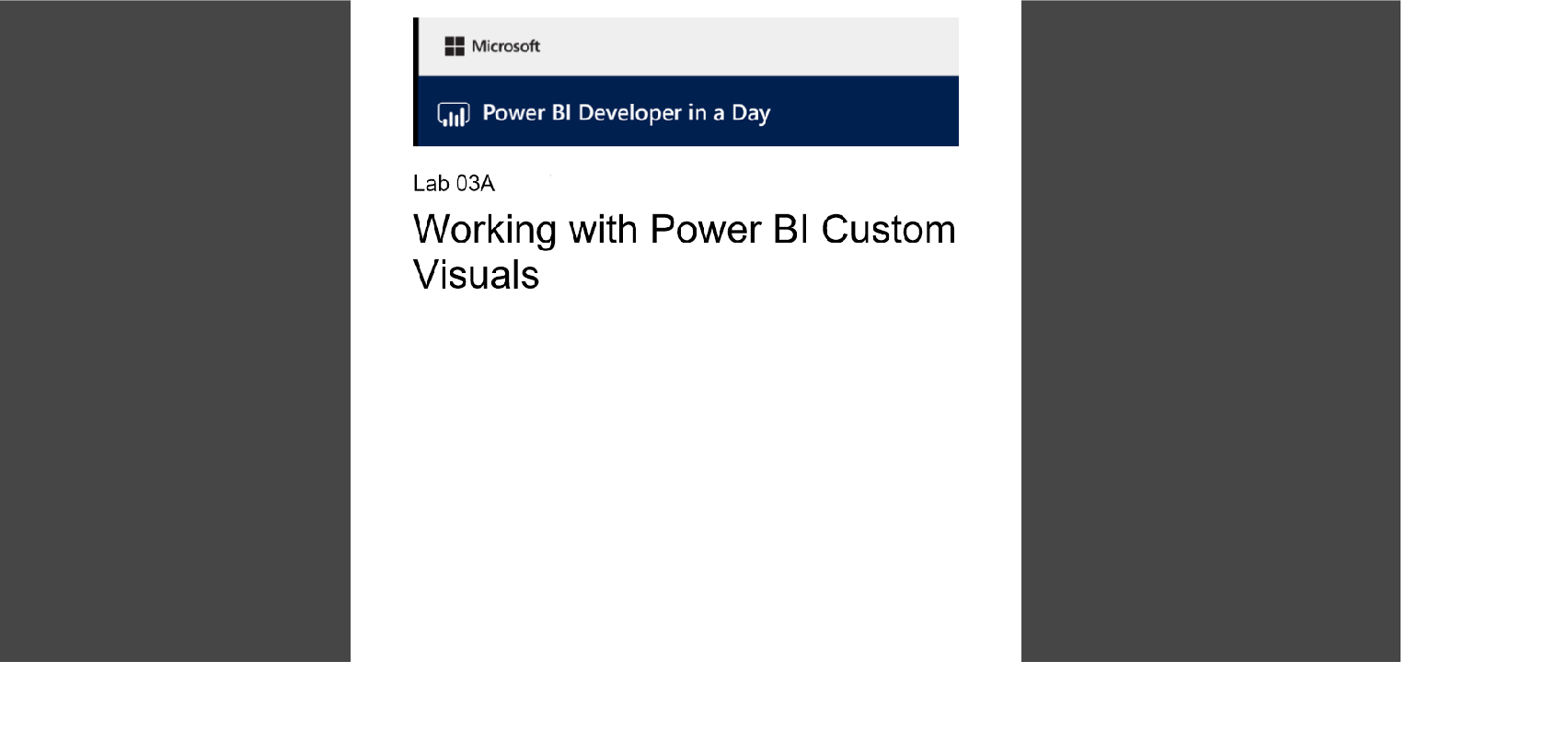 Snapshot 2 of Power BI for Developers: 1-Day Workshop