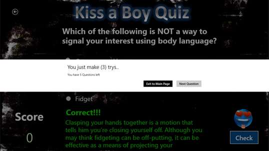 kiss quiz screenshot 4