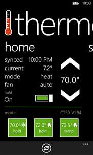 Thermostat screenshot 1