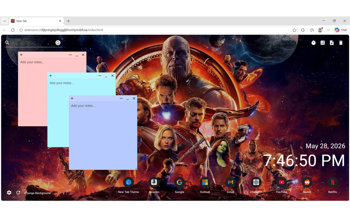 Avengers Infinity War Wallpaper New Tab
