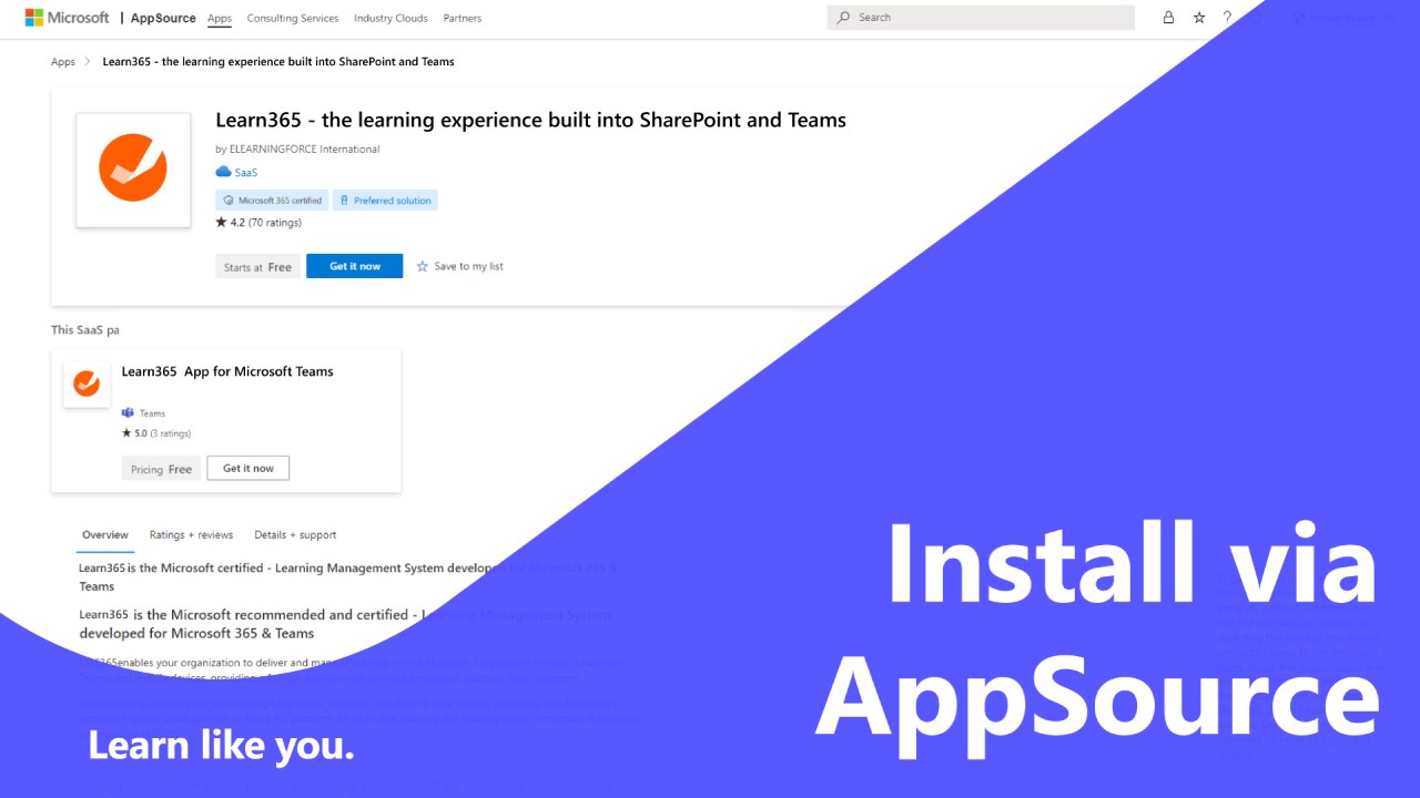 Snapshot 4 of Learn365 Freemium Learning Management System (LMS) for Copilot, Teams, and SharePoint