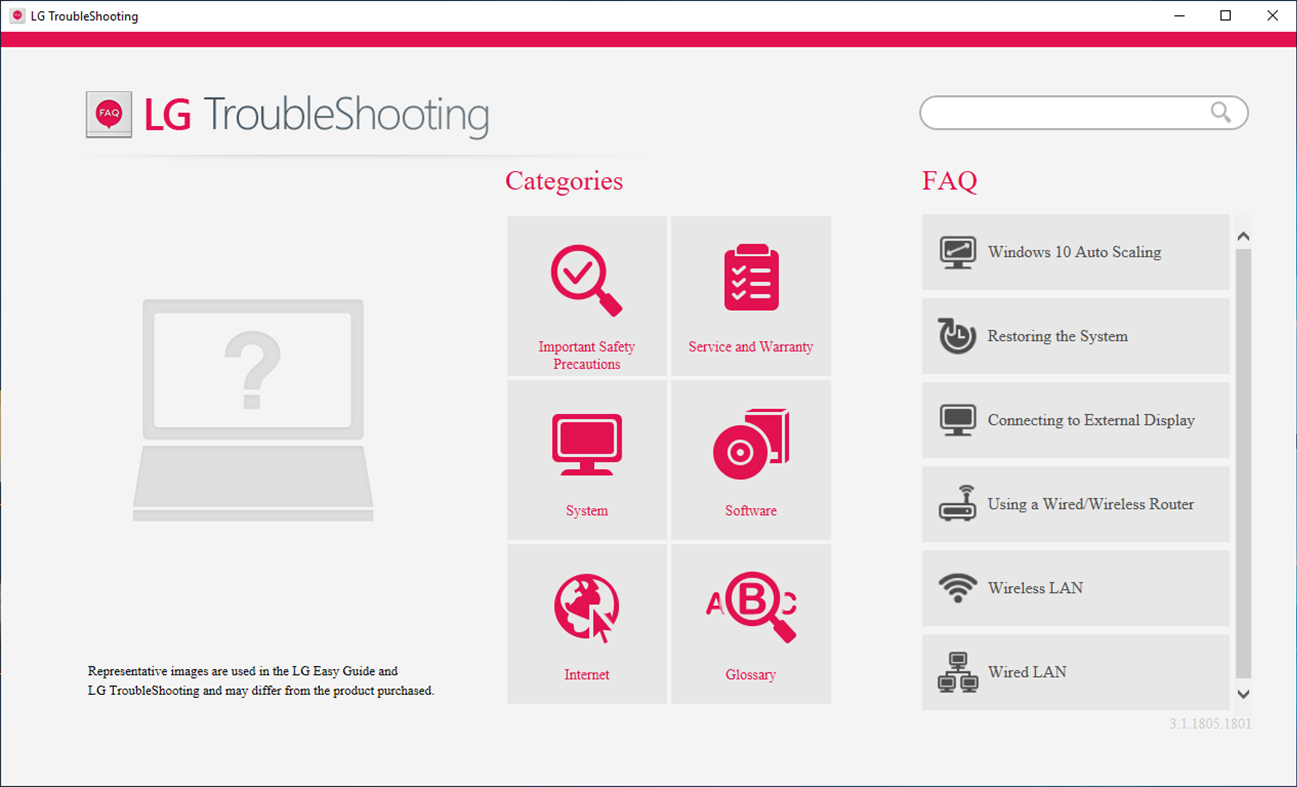 #1. LG TroubleShooting 2.0 (Windows) di: LG Electronics Inc.
