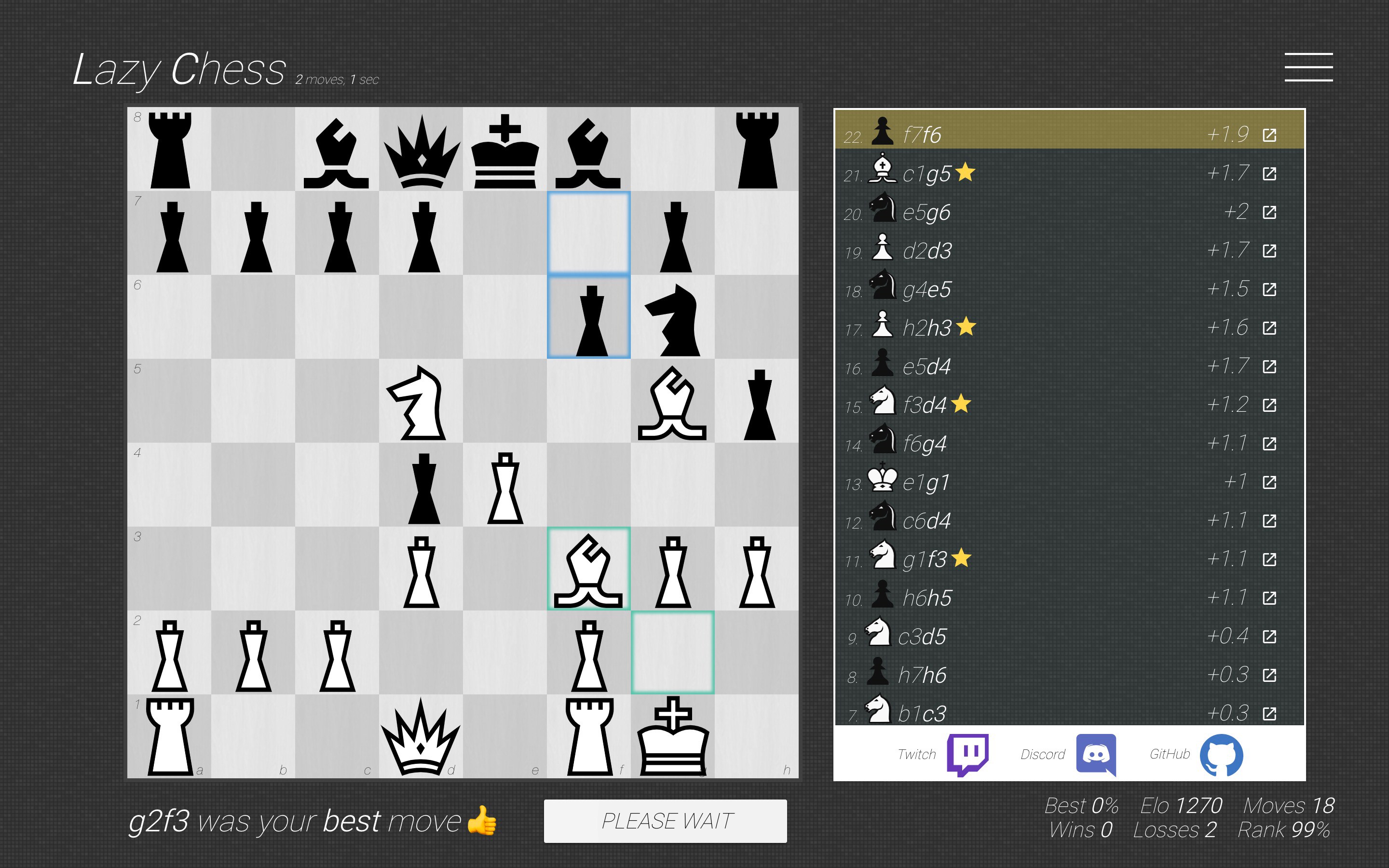 Captura de Pantalla 3 Lazy Chess windows