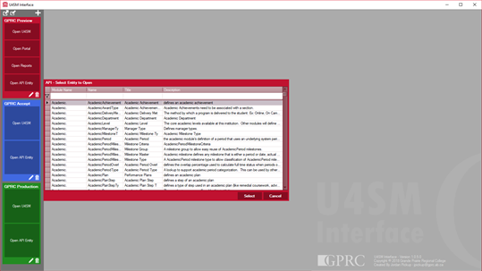 U4SM Interface screenshot 3