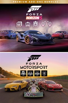 Cover poster for Forza Motorsport and Forza Horizon 5 Premium Add-Ons Bundle