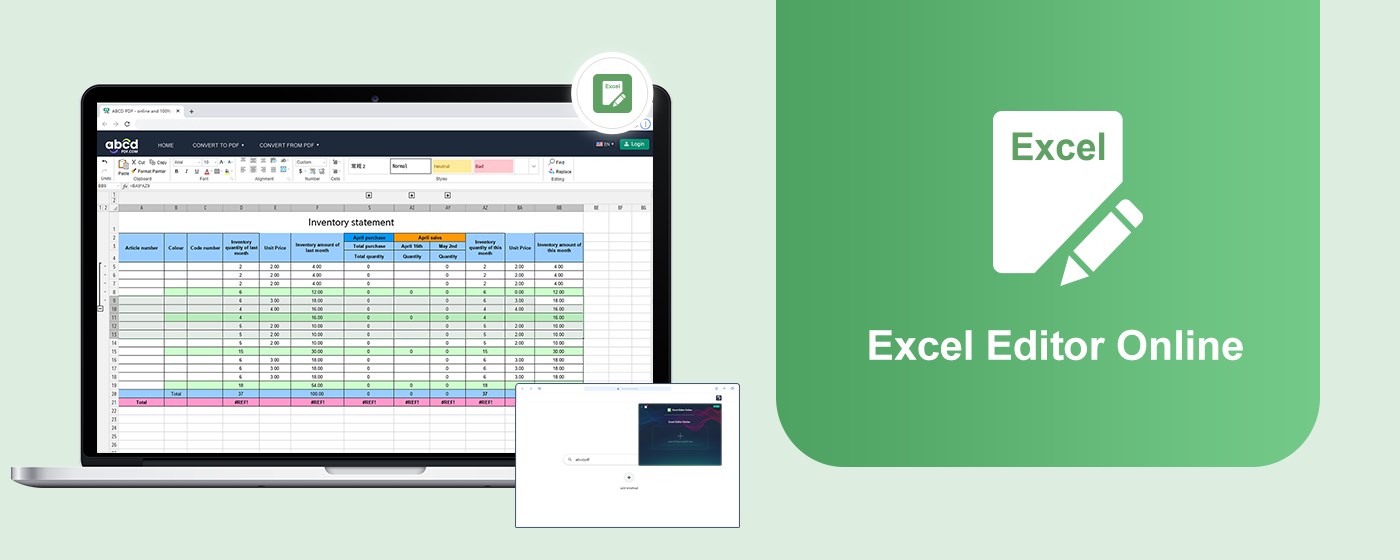 Excel Editor Online promo image